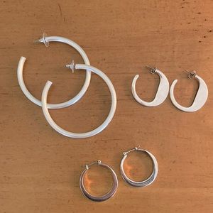 Silver earring hoops
